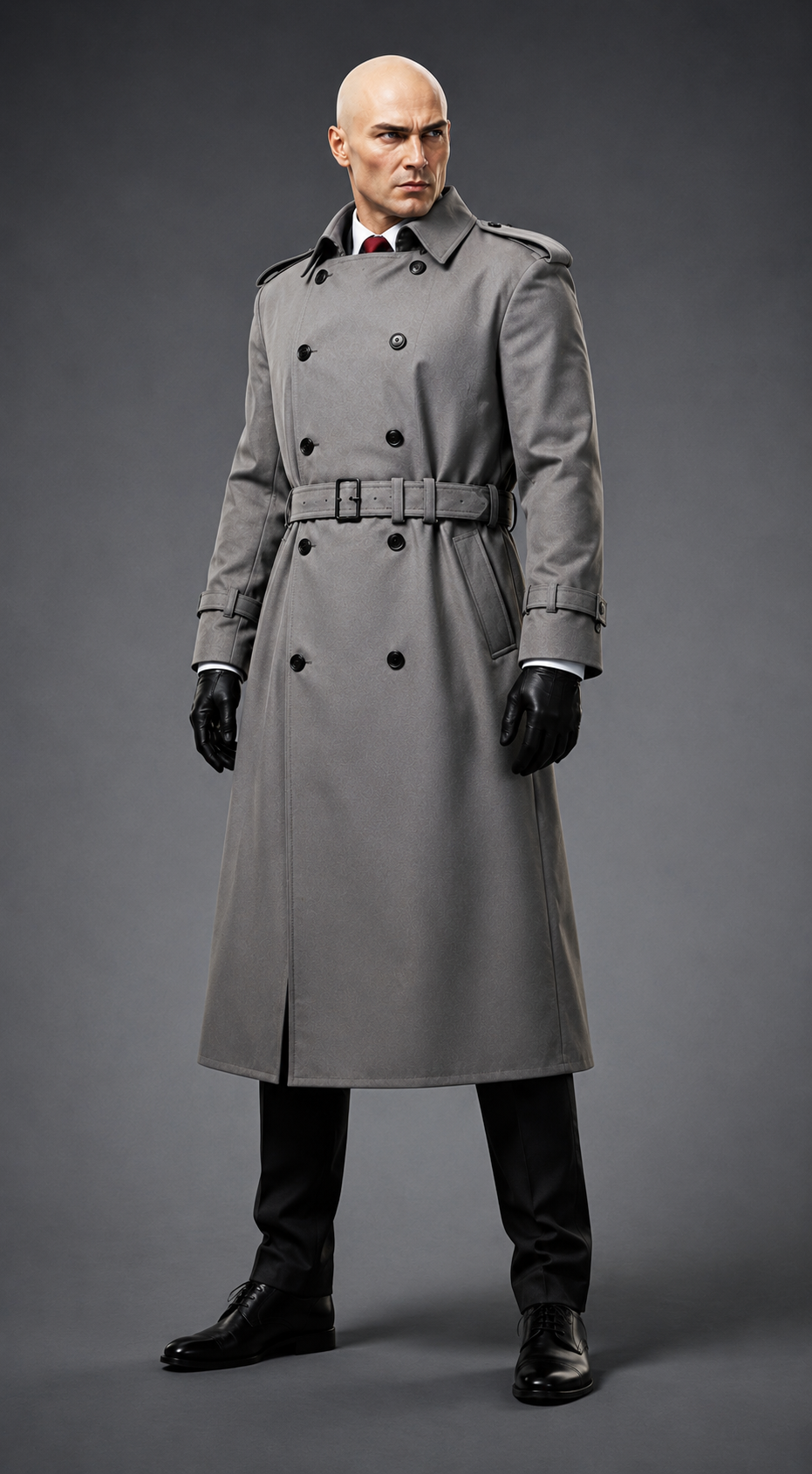 Hollywood Jackets Hitman 2 Silent Assassin Agent 47 Grey Trench Coat