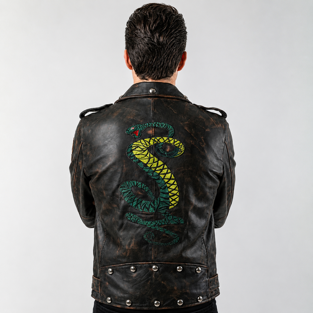 Hollywood Jackets Fallout Tunnel Snakes Rule Leather Jacket