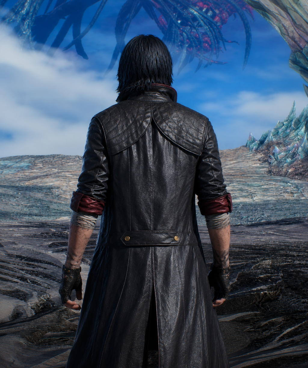 Hollywood Jackets Devil May Cry 5 Black Dante Leather Coat Costume