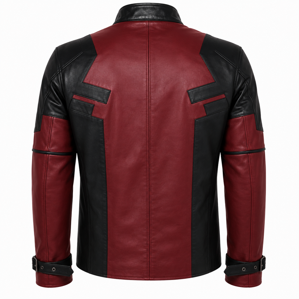 Hollywood Jackets Men’s Maroon Jacket Inspired by Deadpool