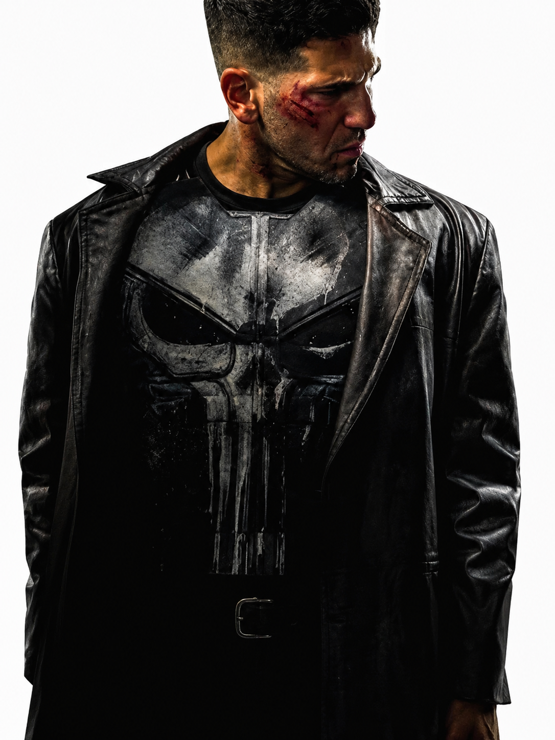 Jon Bernthal The Punisher Leather Trench Coat – Frank Castle Black Long Coat