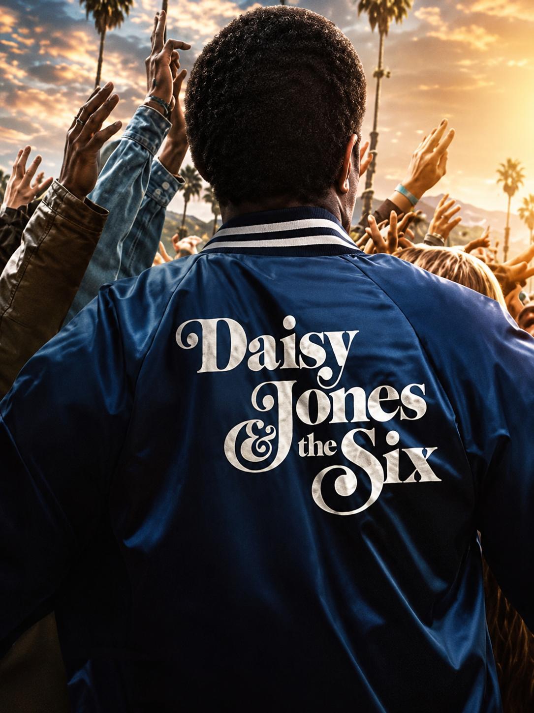 Hollywood Jackets Daisy Jones & The Six Blue Satin Bomber Jacket