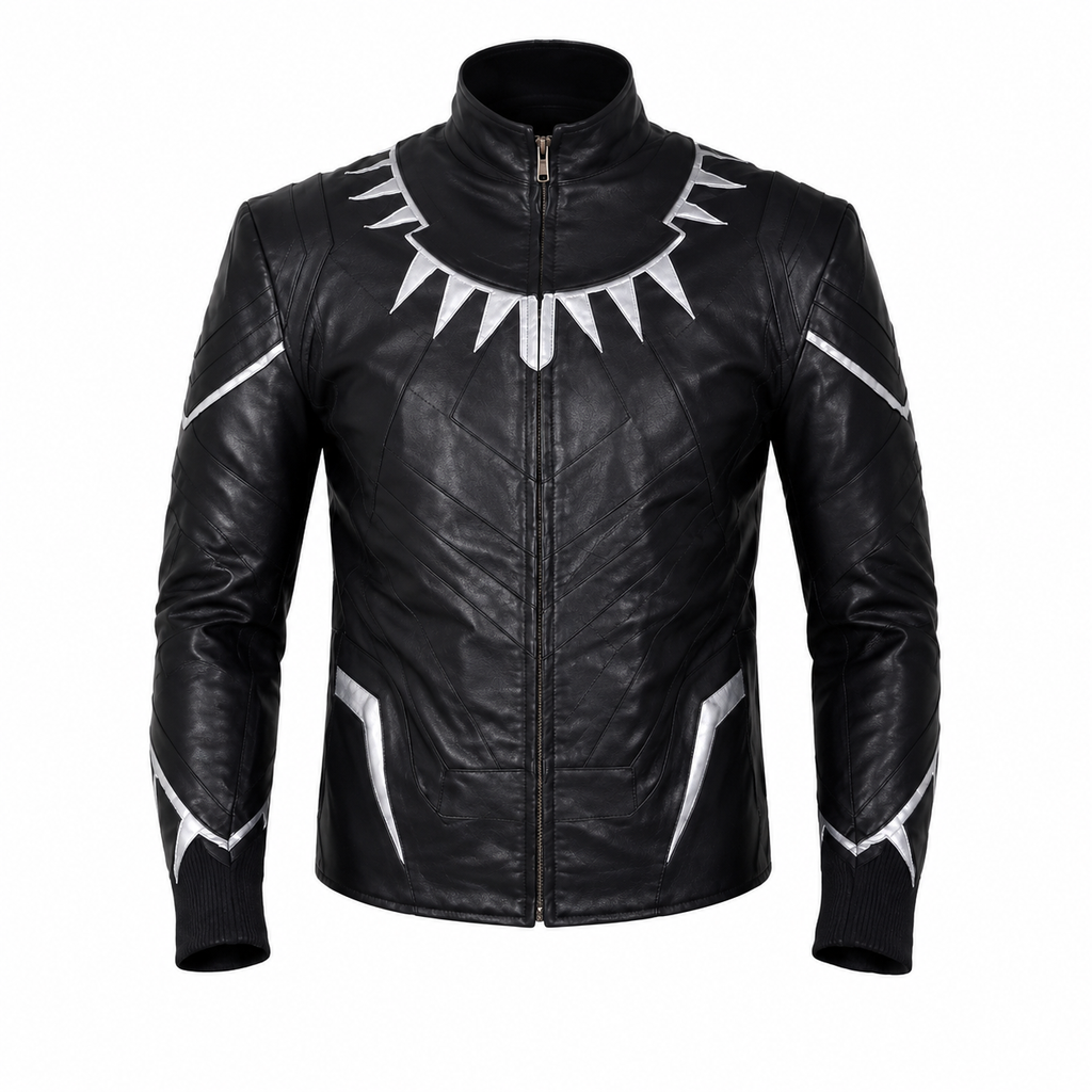 Hollywood Jackets Chadwick Bose man Black Panther Leather Jacket
