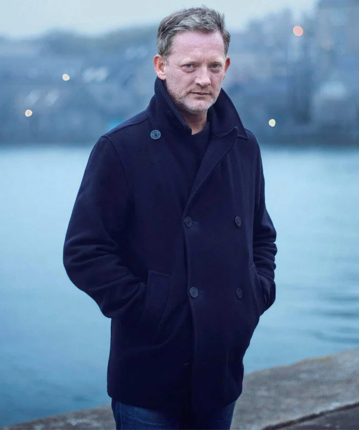 Hollywood Jackets Shetland DI Jimmy Perez Black Peacoat