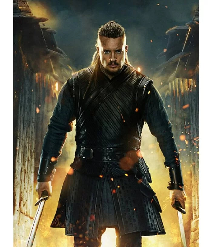 Hollywood Jackets Seven Kings Must Die Uhtred Ragnarson Leather Vest Outfit