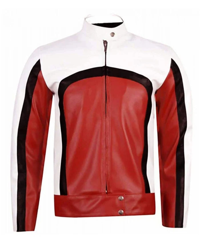 Hollywood Jackets Freddie Mercury Style Red and White Concert Jacket