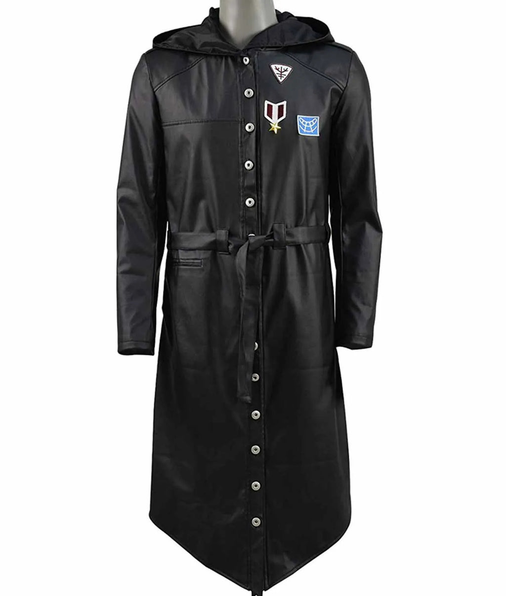 Hollywood Jackets Player Unknown’s Battlegrounds Black Leather Trench Coat