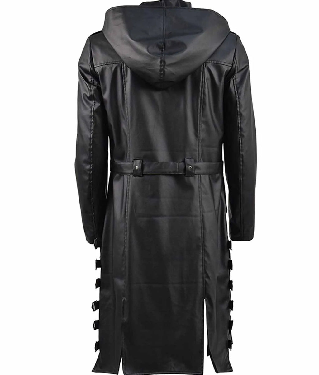 Hollywood Jackets Player Unknown’s Battlegrounds Black Leather Trench Coat