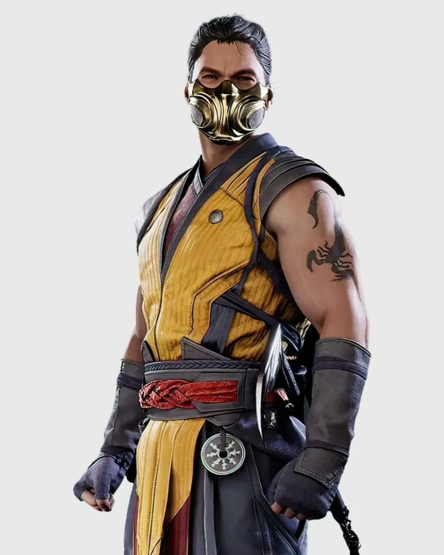 Hollywood Jackets Mortal Kombat 1 Scorpion Yellow Vest