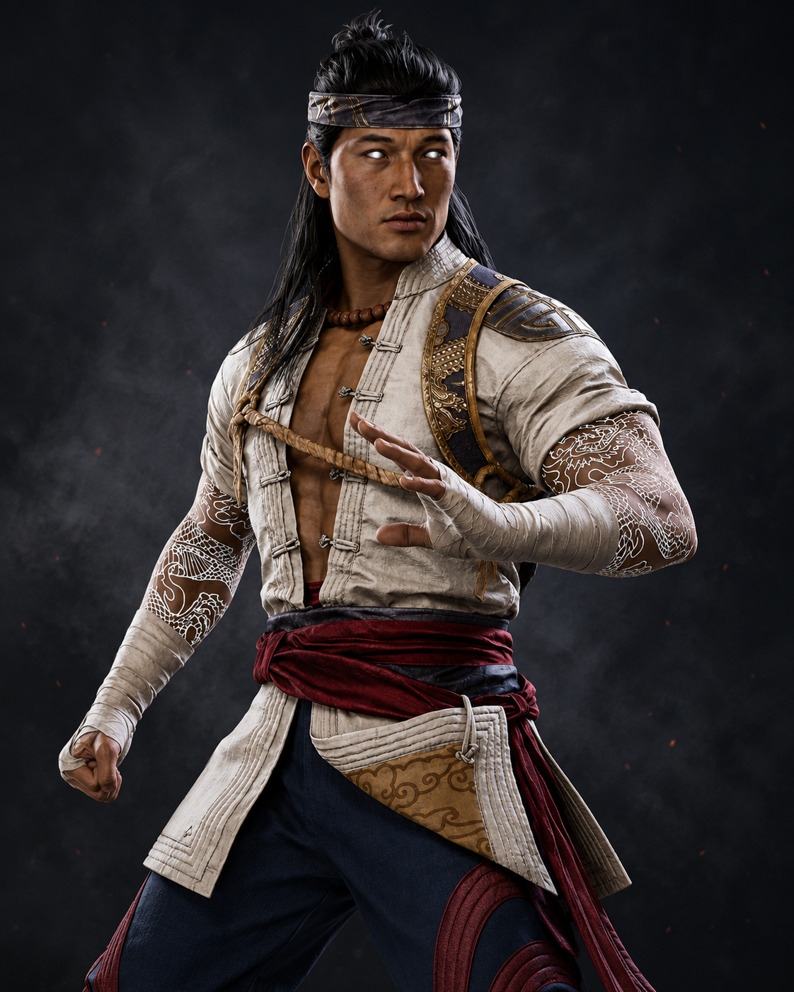 Hollywood Jackets Mortal Kombat 1 Liu Kang White Jacket