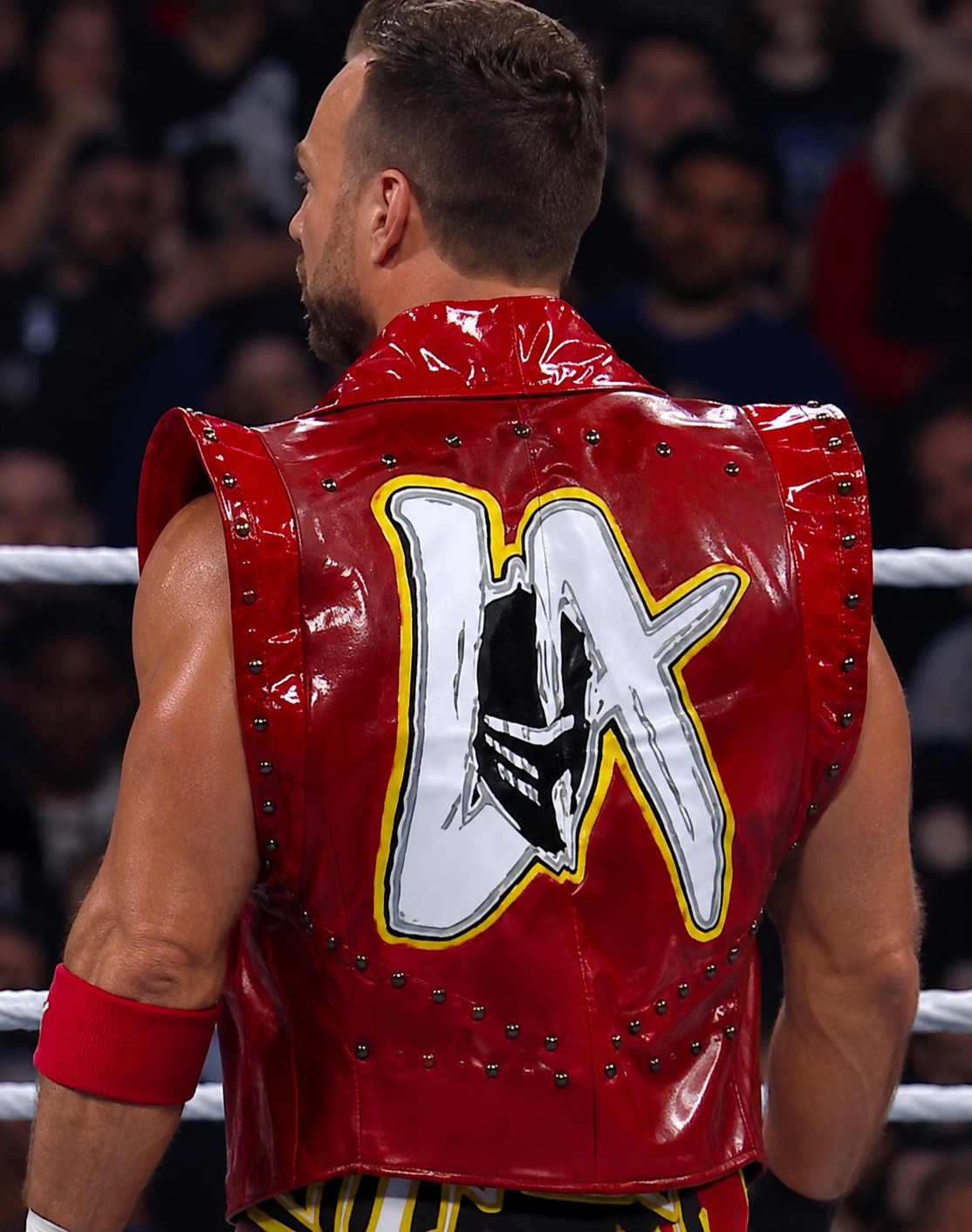 LA Knight WWE Money in the Bank Red Leather Vest – Men's Wrestling Entrance Vest