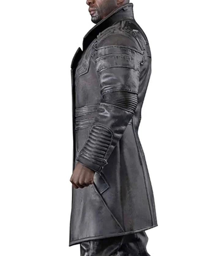 Hollywood Jackets Idris Elba Cyberpunk 2077 Phantom Liberty Inspired Leather Coat