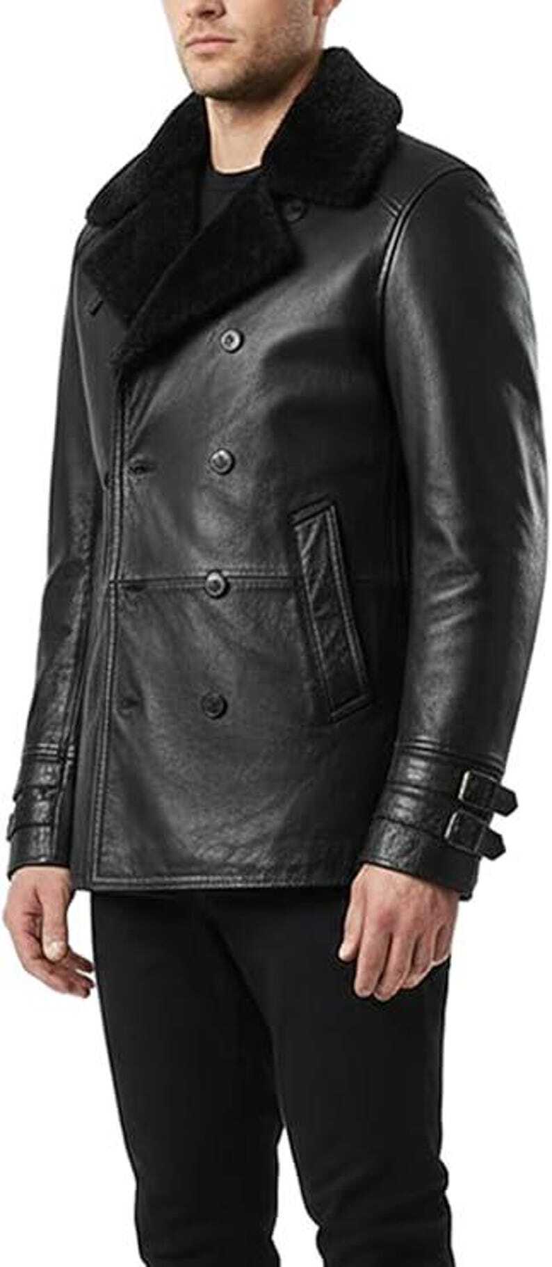 Hollywood Jacket Leon S. Kennedy Inspired Premium Black Leather Bomber Jacket