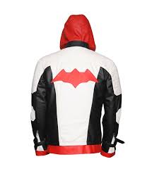 Gamer Style Red Hood Leather Costume Jacket