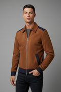 Hollywood Jackets Cristiano Ronaldo Brown Suede Leather Jacket