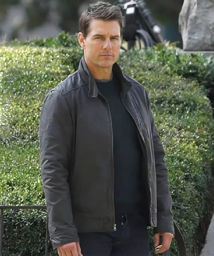 Jack Reacher Never Go 2016 Tom Cruise Black Leather Jacket