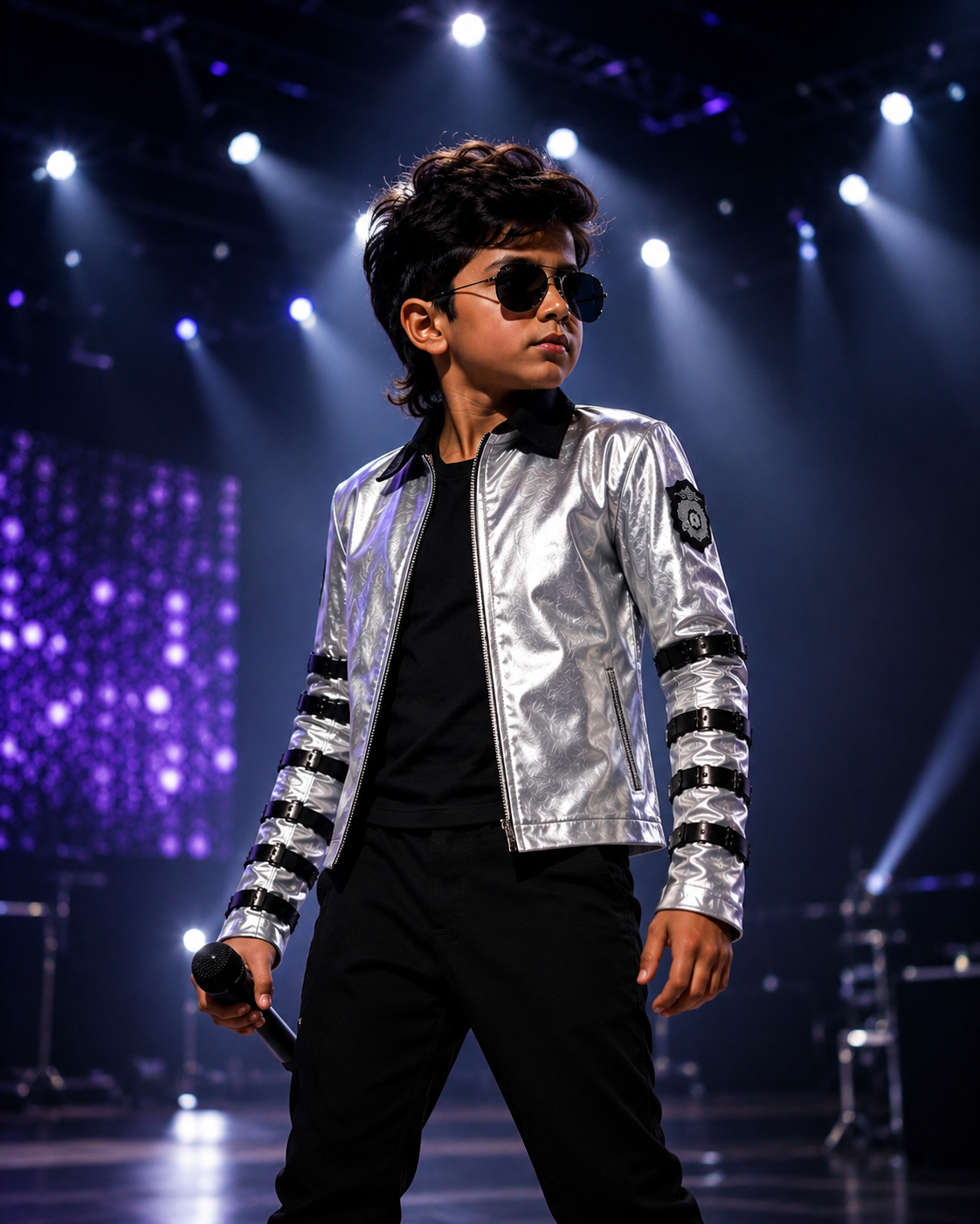 Premium Hollywood-Inspired Silver Metallic Leather Jacket