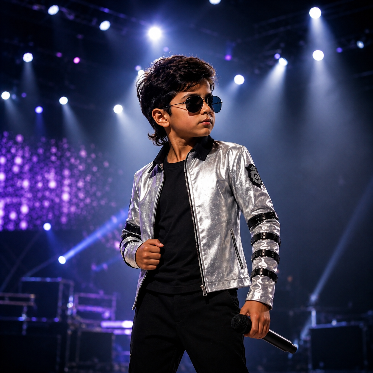 Premium Hollywood-Inspired Silver Metallic Leather Jacket