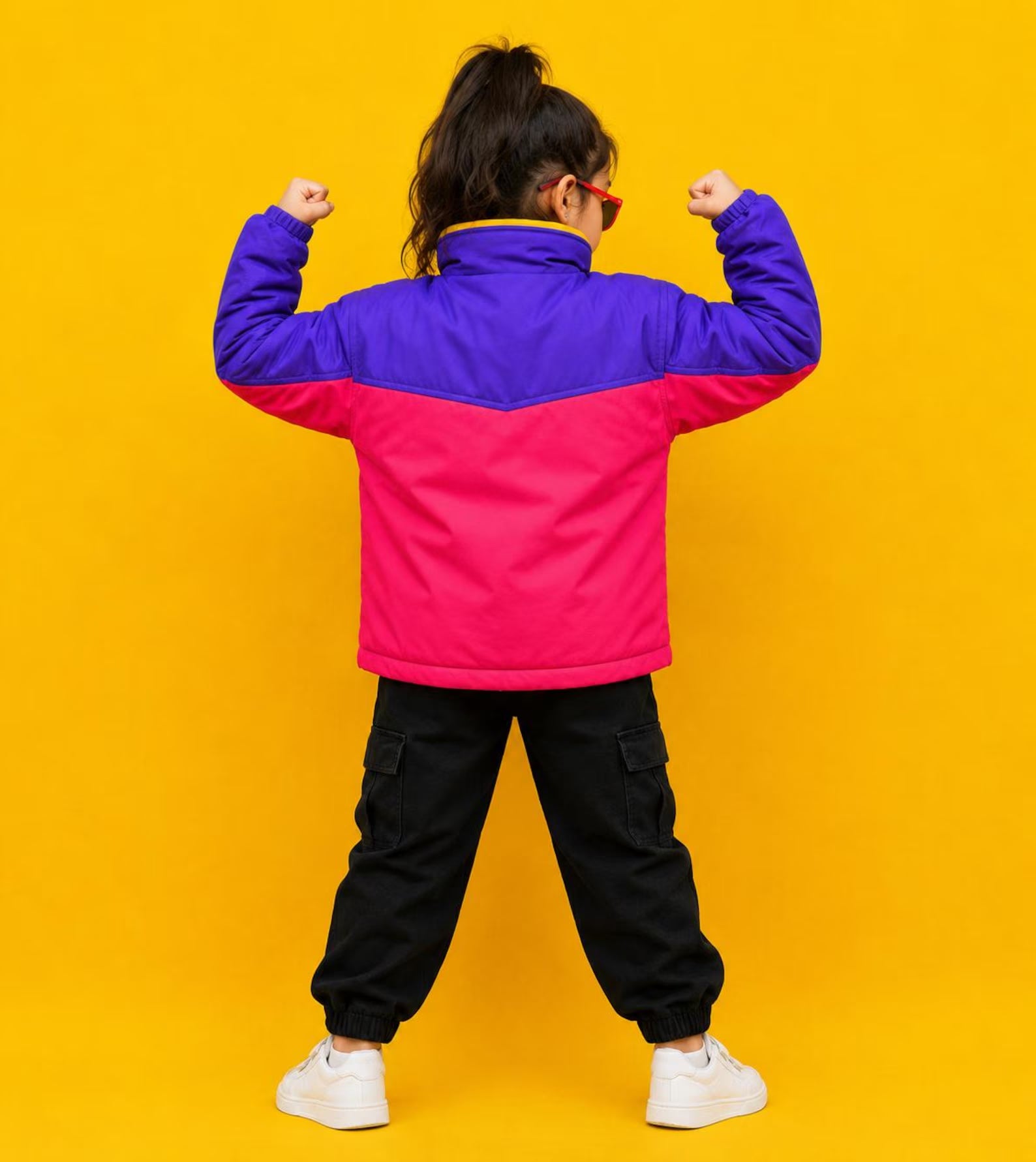 Kids Retro Color Block Windbreaker Jacket – Premium 90s Vintage Style for Boys & Girls