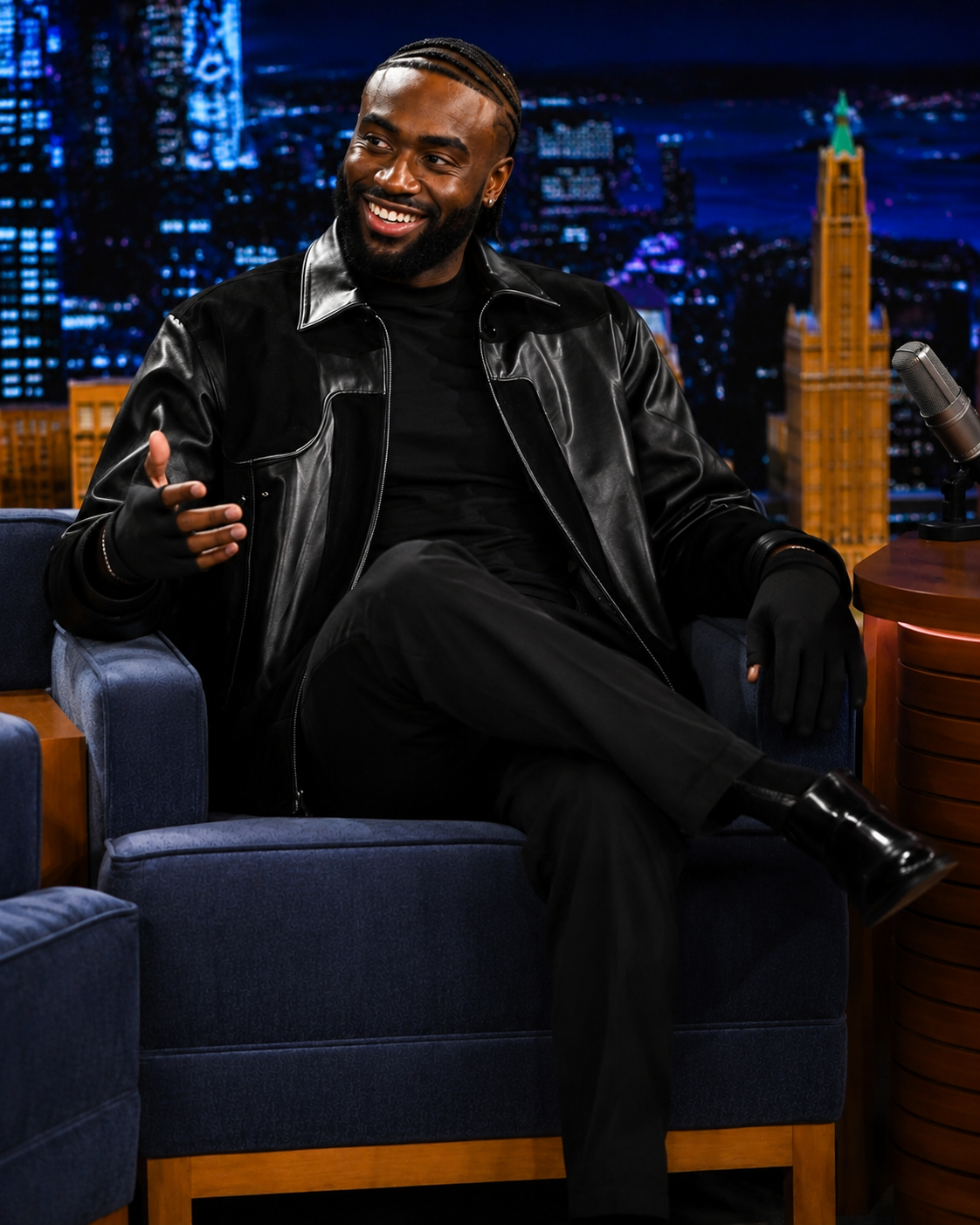 Jaylen Brown Men's Premium Black Leather Jacket