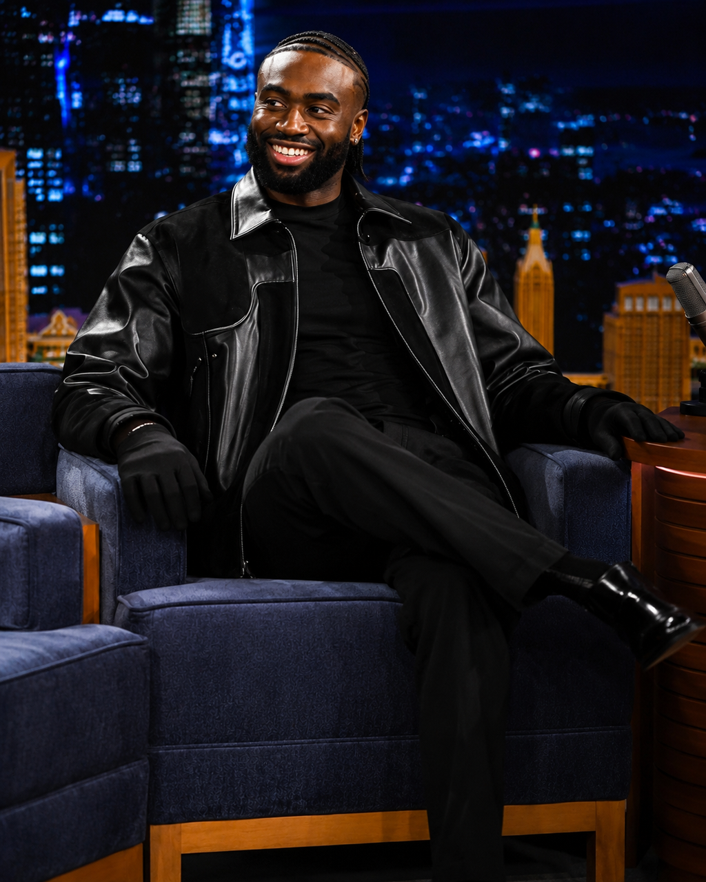 Jaylen Brown Men's Premium Black Leather Jacket