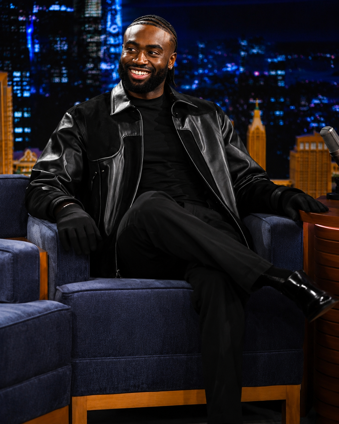 Jaylen Brown Men's Premium Black Leather Jacket