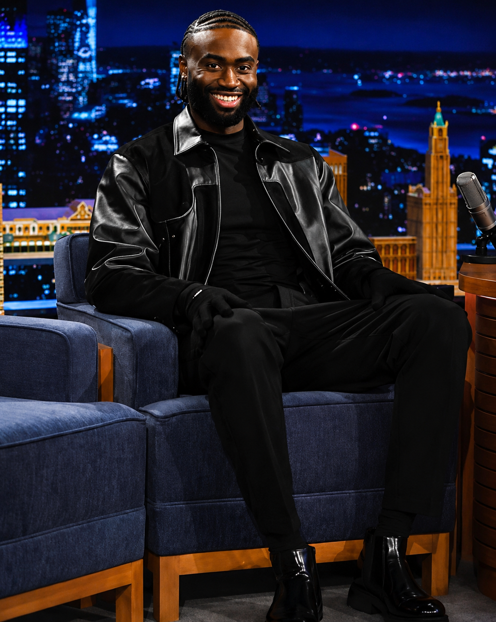 Jaylen Brown Men's Premium Black Leather Jacket