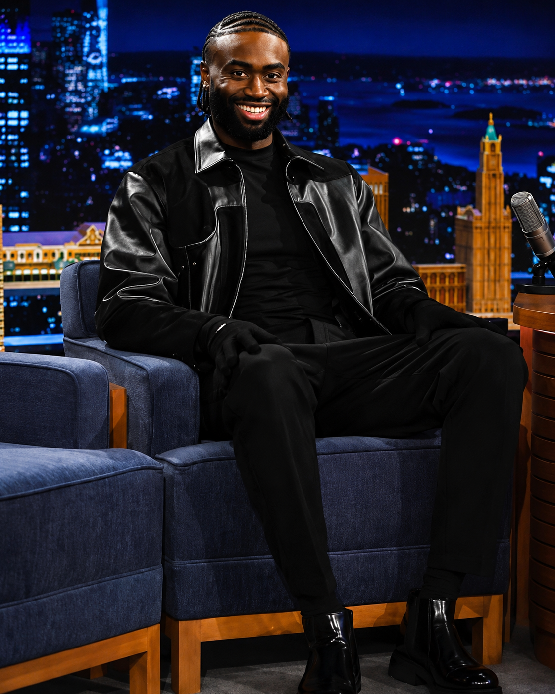 Jaylen Brown Men's Premium Black Leather Jacket