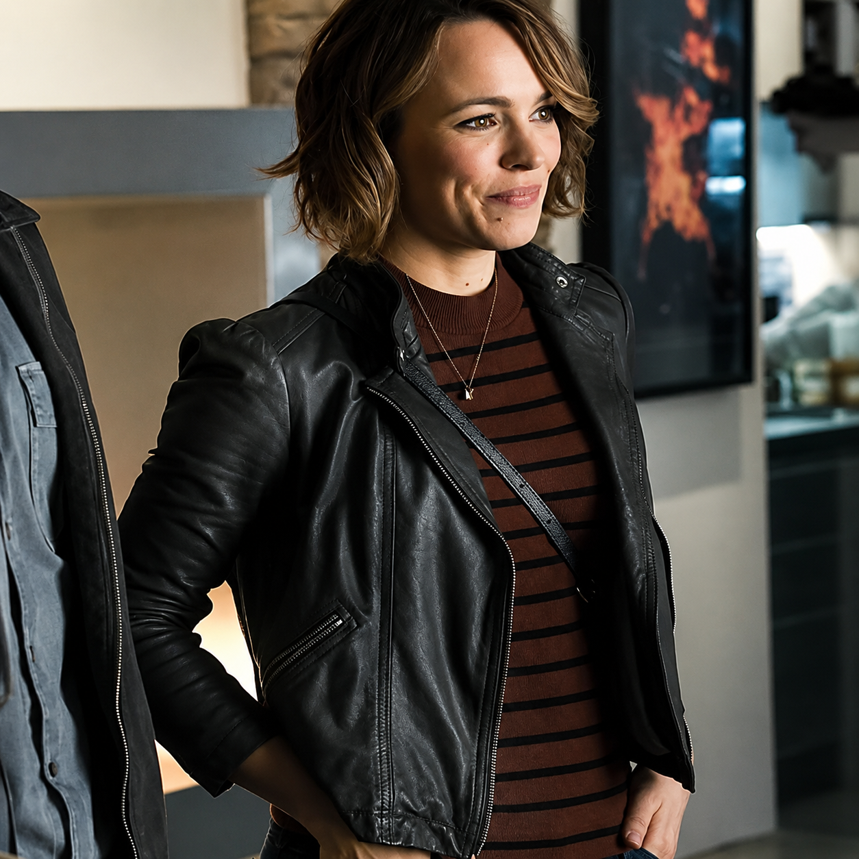 Game Night Rachel McAdams Leather Jacket