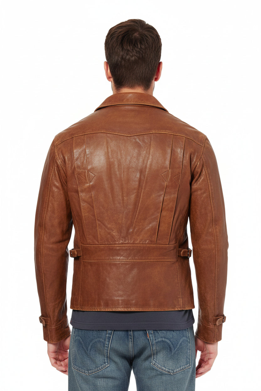 Hollywood Jackets Andy Samberg Brooklyn Nine-Nine S04 Brown Leather Jacket