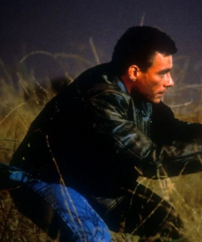 Men’s Black Leather Jacket Inspired by Jean-Claude Van Damme