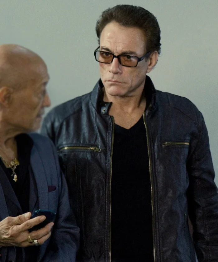 Men’s Black Leather Jacket Inspired by Jean-Claude Van Damme