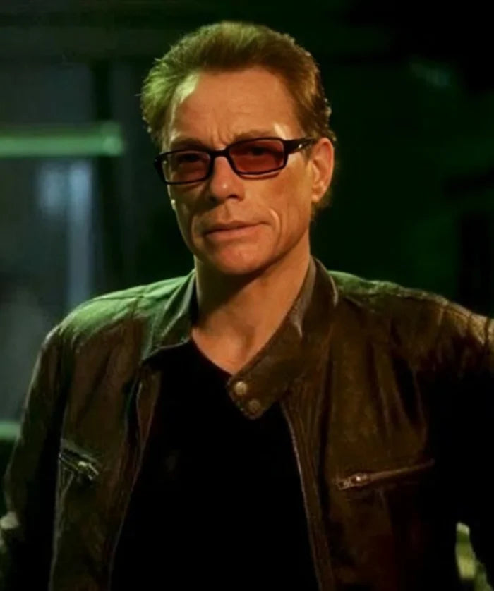 Men’s Black Leather Jacket Inspired by Jean-Claude Van Damme