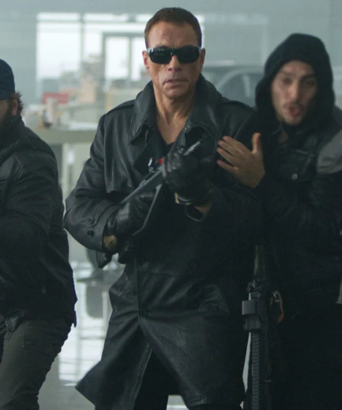 Jean-Claude Van Damme The Expendables 2 Black Leather Coat