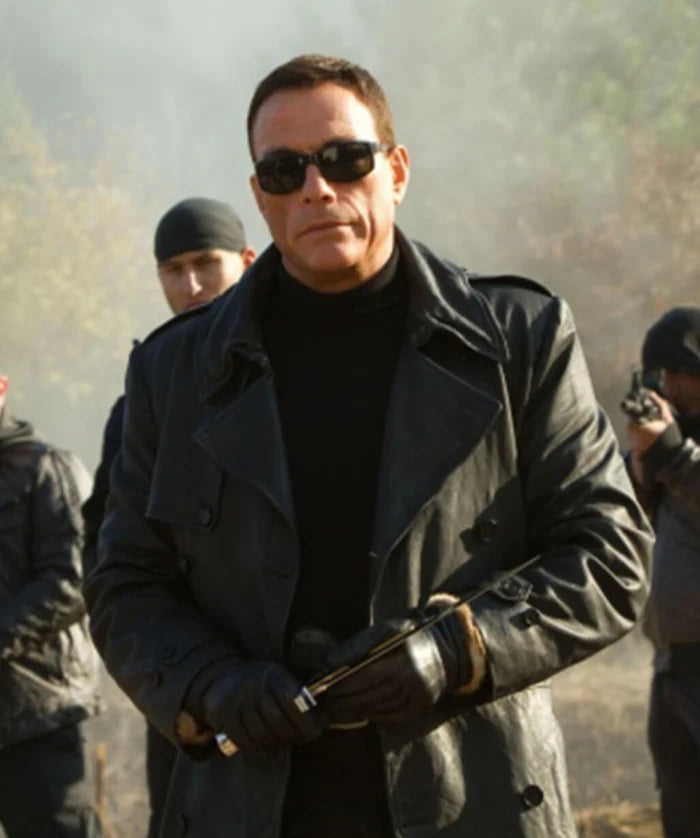 Jean-Claude Van Damme The Expendables 2 Black Leather Coat