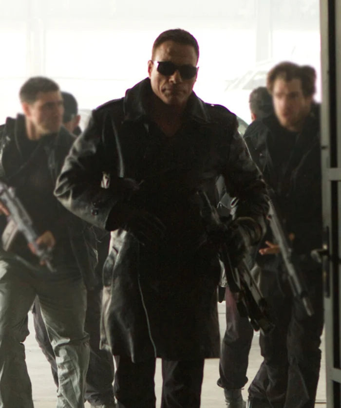 Jean-Claude Van Damme The Expendables 2 Black Leather Coat