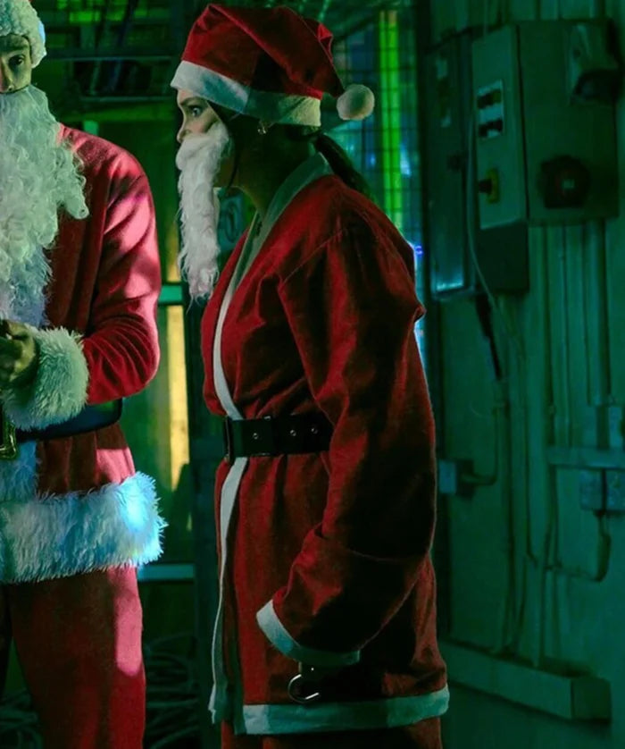 Jingle Bell Heist 2025 Olivia Holt Santa Coat