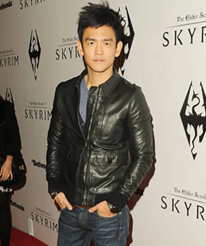 John Cho Black Leather Jacket