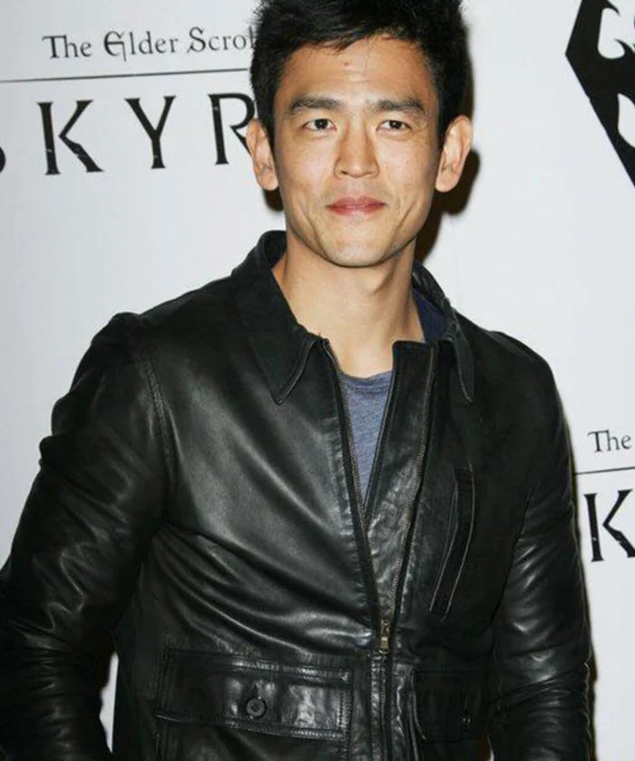 John Cho Black Leather Jacket
