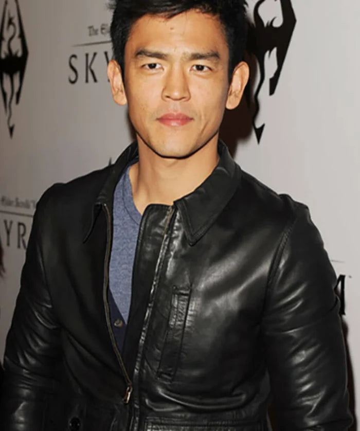 John Cho Black Leather Jacket