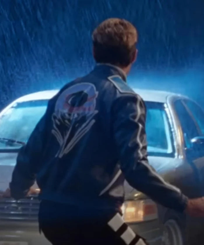 Johnny Cage Mortal Kombat II 2025 Blue Leather Jacket