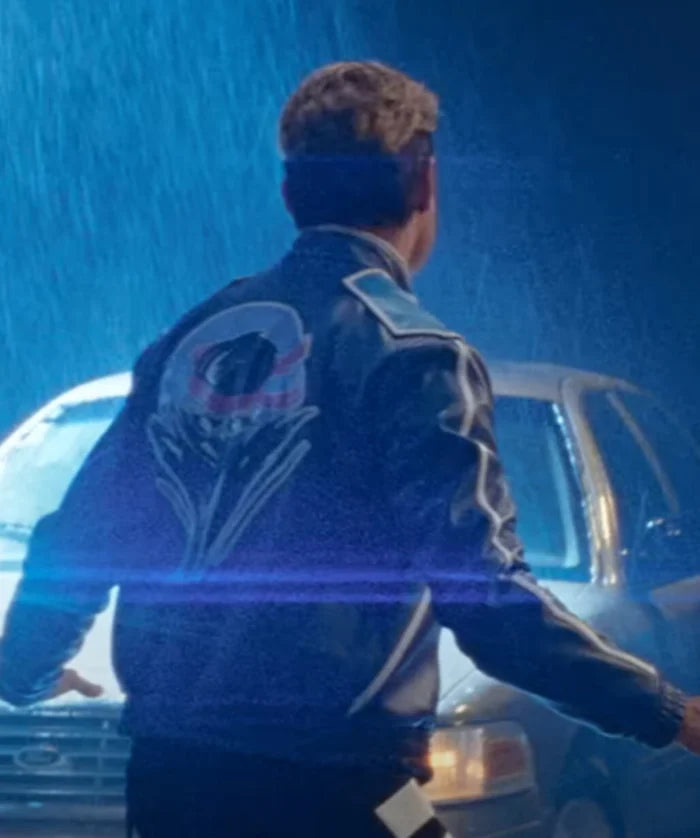 Johnny Cage Mortal Kombat II 2025 Blue Leather Jacket