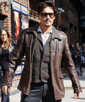 Hollywood Jackets Johnny Depp Brown Leather Jacket