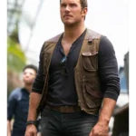 Jurassic World Chris Pratt Owen Grady Brown Vest