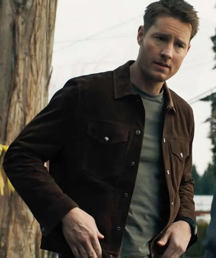 Justin Hartley Tracker Colter Shaw Brown Suede Leather Jacket