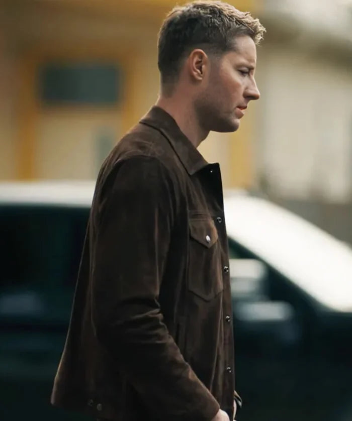 Justin Hartley Tracker Colter Shaw Brown Suede Leather Jacket