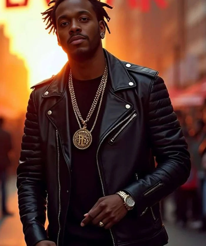 Kendrick Lamar Inspired Black Biker Leather Jacket