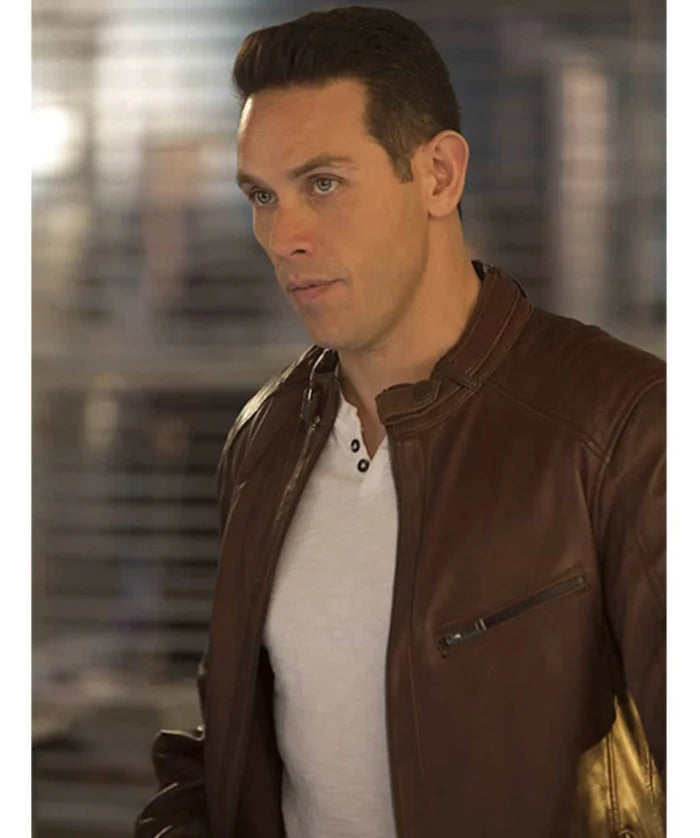 Kevin Alejandro Lucifer Brown Leather Jacket