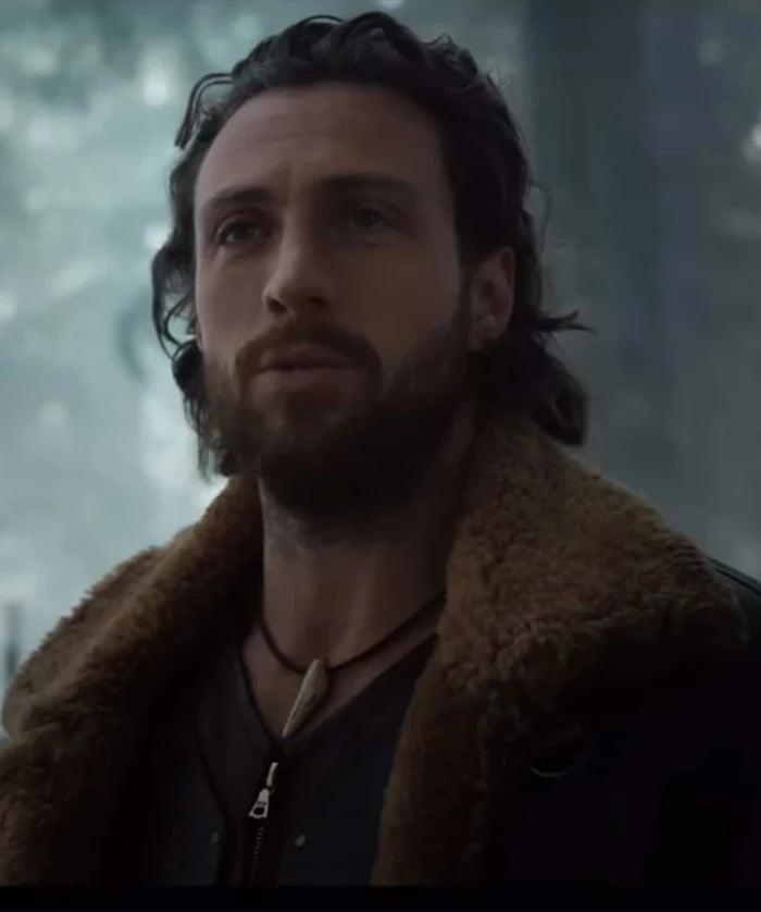 Kraven the Hunter Aaron Taylor-Johnson Brown Fur Jacket