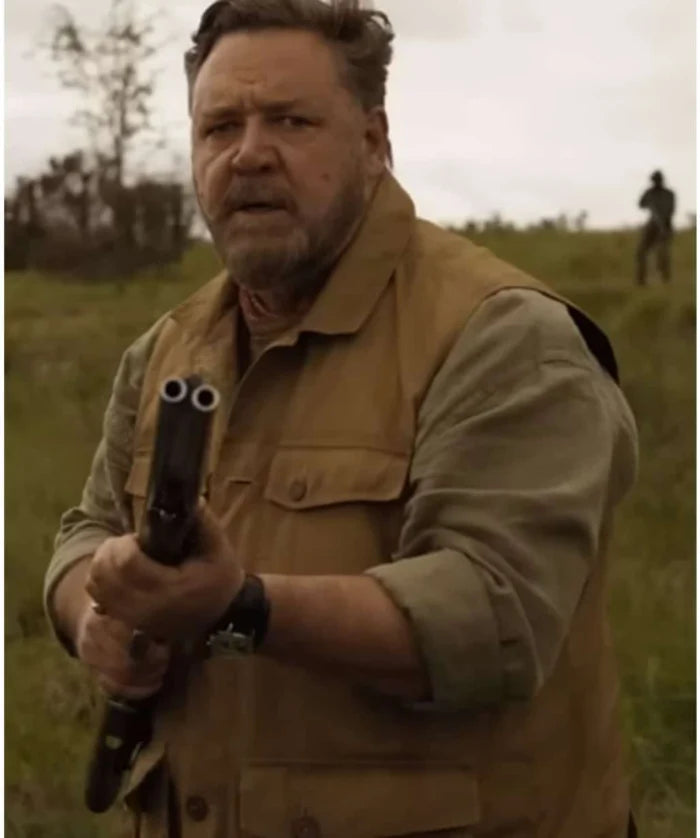 Kraven the Hunter Russell Crowe Brown Vest